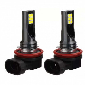 Set 2 Becuri Auto H11, 12 LED smd /bec, 60W