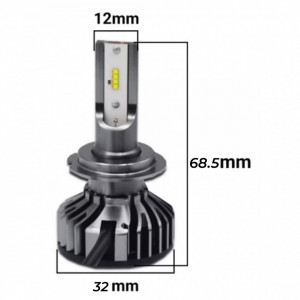 Set 2 becuri auto S79, H7, 60W, 8000 lumeni, canbus