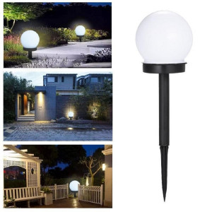 Set 8 x Lampa solara tip glob, cu LED ALB integrat