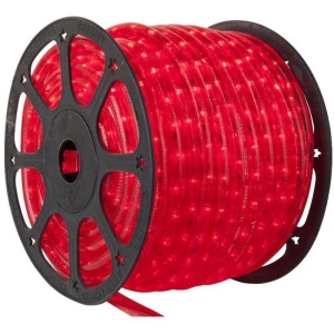 Furtun luminos craciun 100 metri rosu
