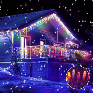 Instalatie exterior, turturi cu FLASH, 23.5 metri, 500 LED Multicolor