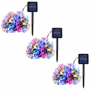 Instalatie solara floare de cires japonez Sakura, 150 led, Multicolor