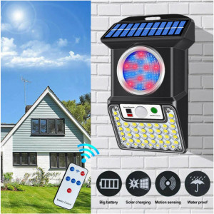 Lampa solara 59 LED, unghi 120 grade, senzor miscare si SOS