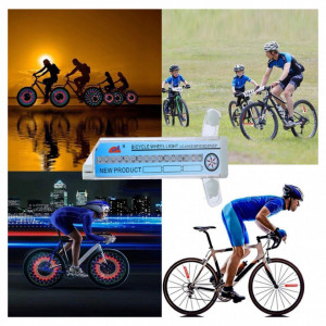 Set 2 x LED cu lumini pentru roata bicicleta