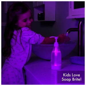 Dozator de sapun cu lumina LED multicolora, 400 ml