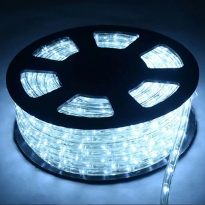 Furtun luminos craciun 100 metri alb rece