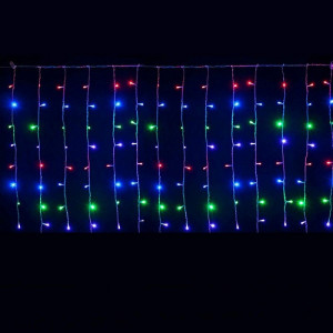 Instalatie de Craciun Tip Perdea 8 m x 1 m, 384 LED MULTICOLOR