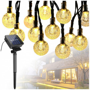 Instalatie solara Globulete Cristal LED, 100 led, Alb Cald