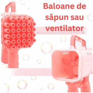 Pistol tip bazooka pentru baloane de sapun, 32 gauri