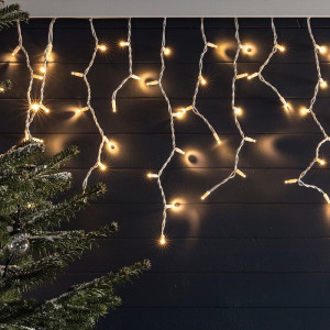Set 4 x Instalatie franjuri cu FLASH, 50 metri, 1000 LED-uri, Alb Cald