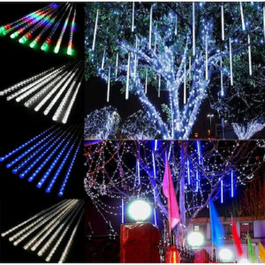 Instalatie 24 turturi luminosi, efect de ninsoare, interconectabila, culori la alegere