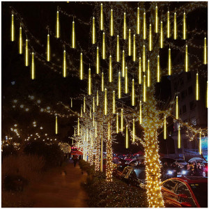 Instalatie 24 turturi luminosi, efect de ninsoare, LED ALB CALD
