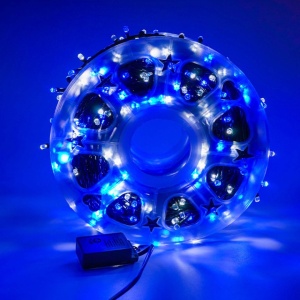 Instalatie de Craciun 1200L, Led-uri Alb Rece- Albastru