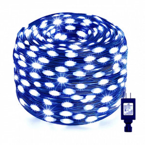 Instalatie liniara de exterior, tip banda cu led turnat, 100 metri, 800 led, jocuri de lumini, Albastru