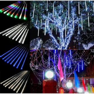 Set 16 Turturi curgatori + Instalatie franjuri 16 metri, 400 LED-uri, Multicolor