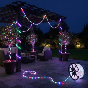 Furtun luminos LED 100 metri, diverse culori