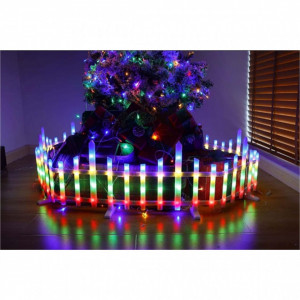 Gardulet decorativ cu 160 leduri, multicolor, model piramida, interconectabil