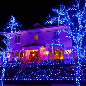 Instalatie sir solar LED pentru exterior cu incarcare solara