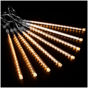 Instalatie 32 turturi luminosi, efect de ninsoare, Alb Cald