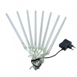 Instalatie 8 turturi luminosi, efect de ninsoare, LED MULTICOLOR