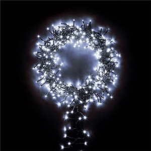 Instalatie de craciun tip cluster, interconectabila, 20 metri, 960 led, Alb Rece