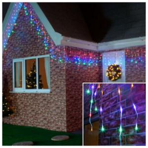 Instalatie franjuri 40 metri, 1000 LED-uri, Multicolor