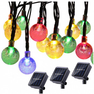 Instalatie solara Globulete Cristal LED, 150 led, Multicolor