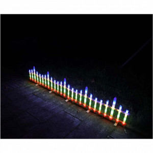Gardulet decorativ cu 160 leduri, multicolor, model piramida, interconectabil