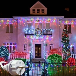 Instalatie exterior franjuri cu turturi FLASH, 35 metri, 700 LED Multicolor
