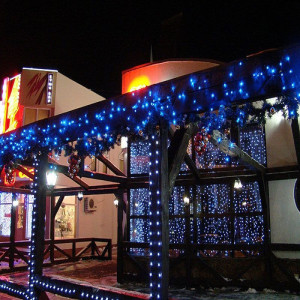 Instalatie franjuri 14 metri, 400 LED Albastru