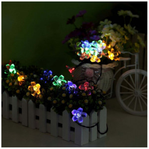 Instalatie solara floare de cires japonez Sakura, 150 led, Multicolor