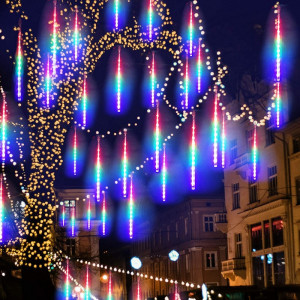 Set 16 Turturi curgatori + Instalatie franjuri 16 metri, 400 LED-uri, Multicolor