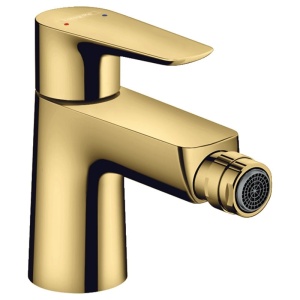 Baterie bideu cu ventil Hansgrohe, Talis E, auriu lucios