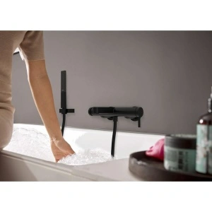 Baterie cada - dus, Hansgrohe, Finoris, montaj aparent, negru mat - Img 5