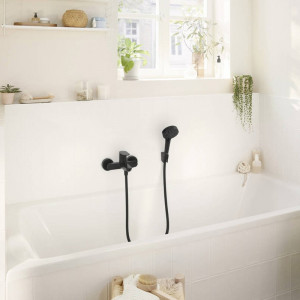 Baterie cada-dus Hansgrohe, Rebris S, negru mat - Img 4