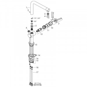 Baterie de bucatarie monocomanda, Hansgrohe, Talis M54 270, crom - Img 2