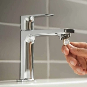 Baterie de lavoar Hansgrohe, Rebris E 110, CoolStart, fără ventil, crom - Img 4