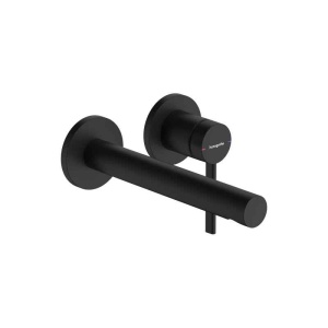 Baterie încastrată de lavoar Hansgrohe, Zesis S, pipă 19.4 cm, negru mat