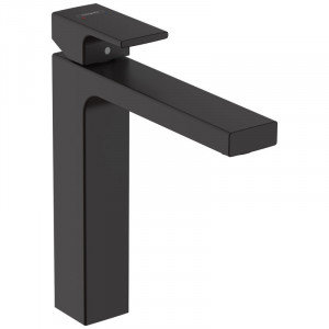 Baterie lavoar fara ventil, Hansgrohe, Vernis Shape 190, negru mat