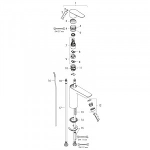 Baterie lavoar, Hansgrohe, Talis E 110, cu ventil click clack, alb mat - Img 2
