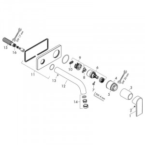 Baterie lavoar Hansgrohe, Vernis Shape, pipa 205 mm, montaj pe perete, negru mat - Img 4