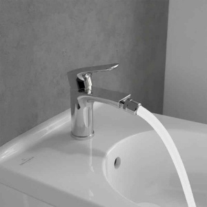 Baterie pentru bideu Villeroy&Boch, O.Novo, cu ventil cu tijă, crom - Img 2