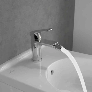 Baterie pentru bideu Villeroy&Boch, O.Novo, cu ventil cu tijă, crom - Img 2