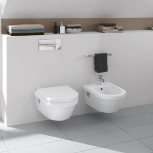 Bideu suspendat Villeroy & Boch, Architectura, rotund, alb - Img 4