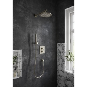 Braț de duș Villeroy&Boch, Universal Showers, rotund, 40 cm, brushed nickel - Img 4