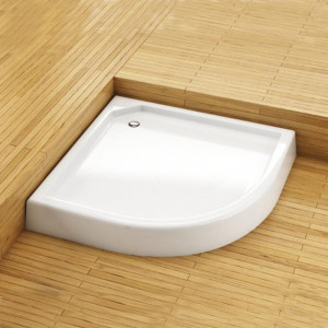 Cadita de dus semirotunda, cu panou integrat, 80 x 80 cm, Standard