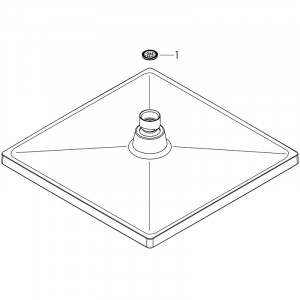 Cap de dus Hansgrohe, Crometta E, Crom, 240 x 240 mm - Img 3