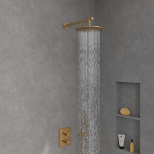Cap de duș Villeroy&Boch, Universal Showers, Ø25 cm, bruhsed gold - Img 4