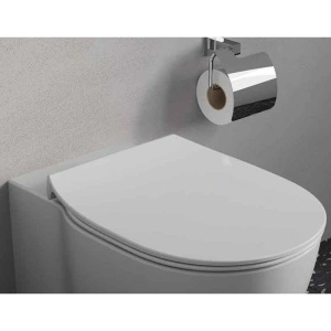 Capac WC Ideal Standard, Connect slim, cu închidere clasică, alb - Img 6