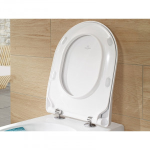 Capac WC Villeroy & Boch, Subway 2.0, slim, soft close, alb - Img 4